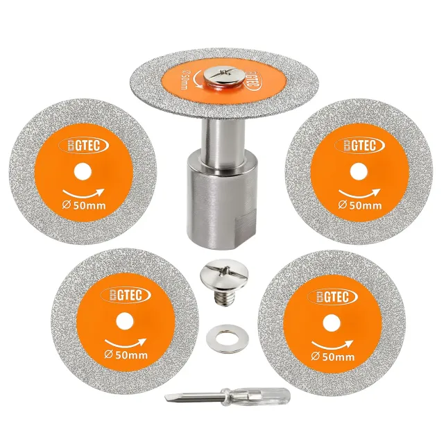 BGTEC Disco diamantato vetro 50 mm M14 set 5pz ultrasottile