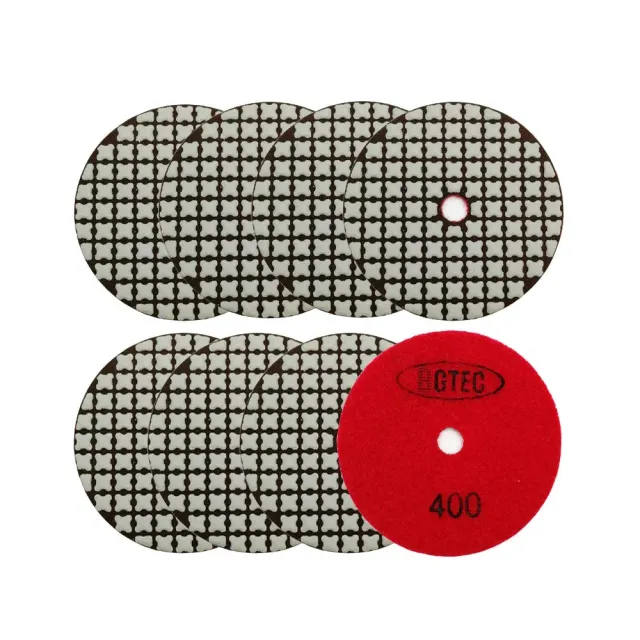 BGTEC #400 dischi lucidatura diamantati 100 mm 8 pezzi uso a secco